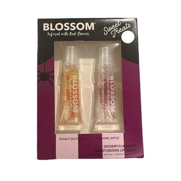 Blossom Sweet Treats Dessert Lip Gloss Set - Peanut Butter Cup & Caramel Apple - Picture 1 of 3